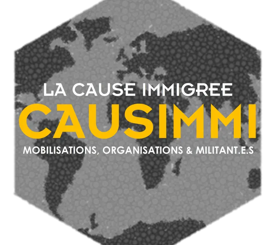 logo du séminaire "La cause immigrée - CAUSIMMI - Mobilisations, organisations & militant.e.s" (détail)