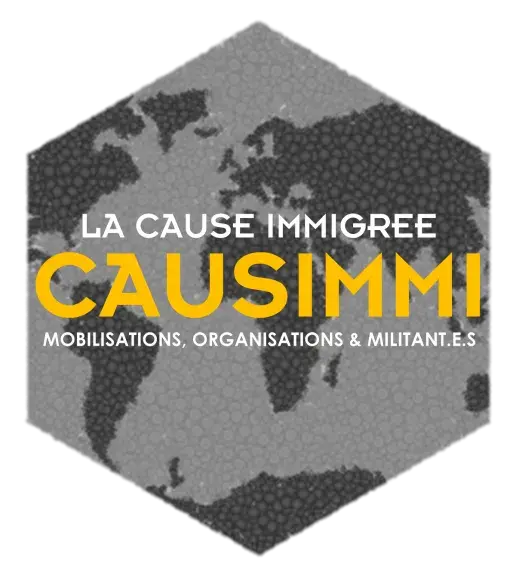 logo du séminaire "La cause immigrée - CAUSIMMI - Mobilisations, organisations & militant.e.s" (détail)